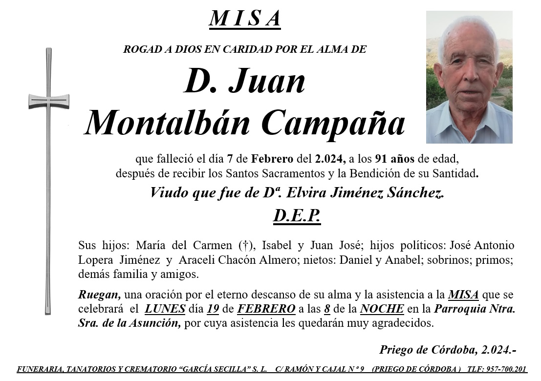 MISA DE D JUAN MONTALBAN CAMPAÑA